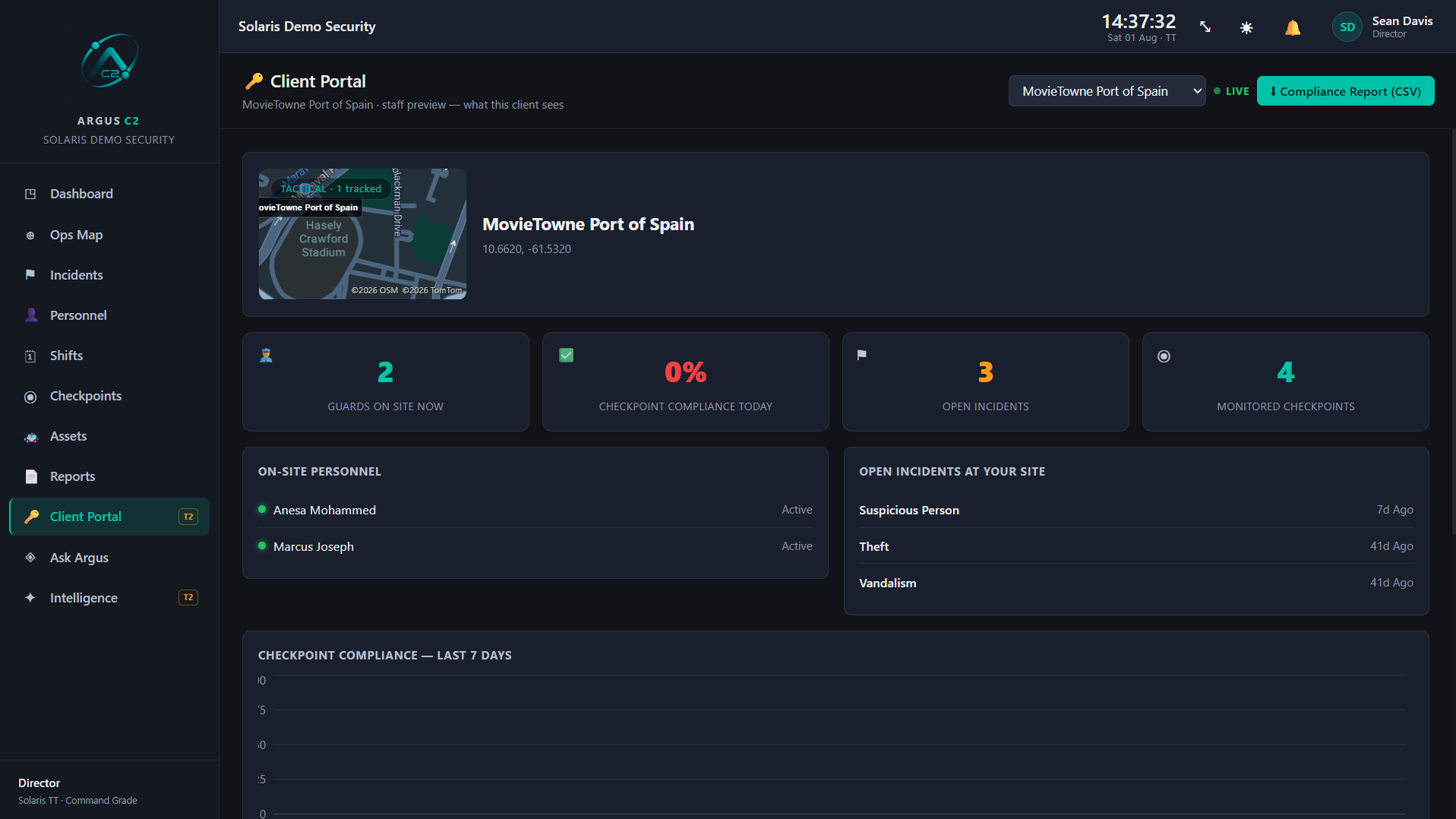 ARGUS read-only client portal
